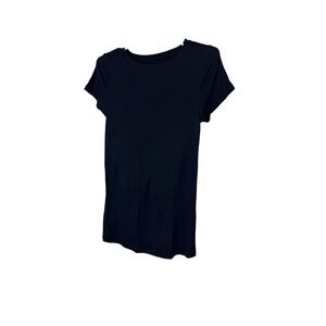 Isabel Maternity Shirt Womens Small Black Basic Stretch Crew Neck Tee Top